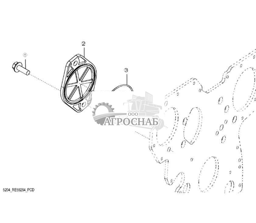 5204 Крышка вспомогательного привода 